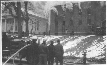 National Guard Armory destroyed by fire
